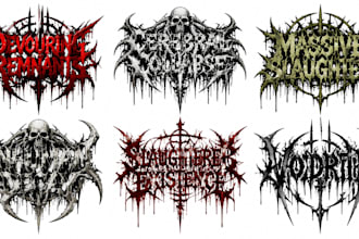 design brutal death metal, slam and deathcore logo