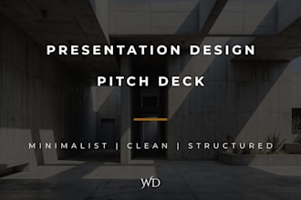 design a clean architecture pitch deck and presentation