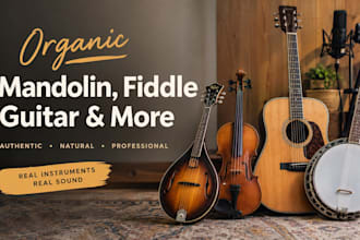 record organic mandolin, fiddle play, guitar and more