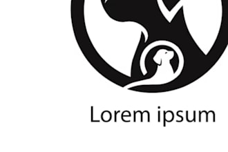 design a pet animal horse, cat, dog, equestrian farm logo