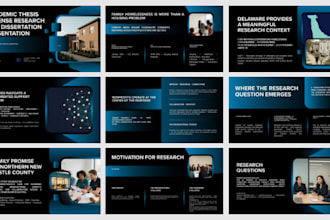 design academic thesis defense, research and dissertation presentation