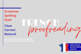 proofread and edit your french text