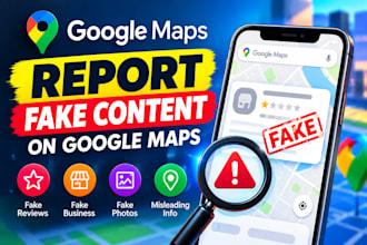 remove fake content on google maps