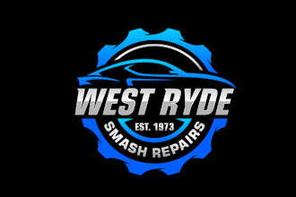 design family owned smash repair business logo