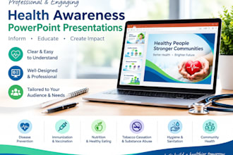 write a health awareness speech and creat a professional powerpoint presentation