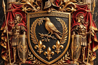 make heraldry shield, crest or coat of arms logo