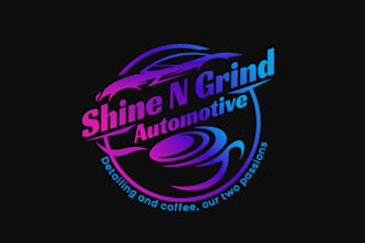 design super detailing and coffee brand logo