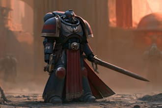 make a warhammer 40k character art