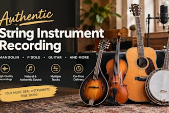 record organic folk, bluegrass and country string instruments