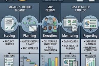 manage operations projects, build work breakdowns, and monitor schedules