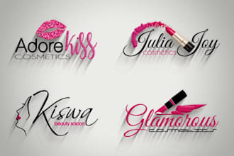 design a professional nails lip gloss hair logo