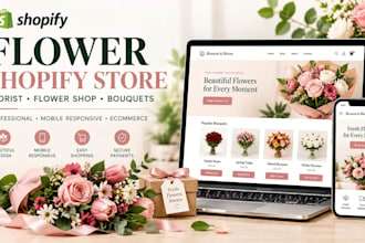 flower shoipify store florist shopify website bouquet shopify dropshipping store