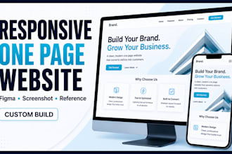 build a responsive one page website from figma
