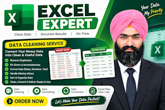 clean, format, merge, split excel data