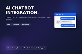 integrate a chatgpt or claude ai chatbot into your website