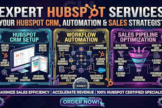 setup hubspot crm, hubspot workflow automation, sales pipeline, integrations,