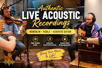 record authentic mandolin, fiddle and acoustic guitar for your music