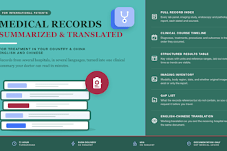 summarize or translate your medical records in chronological order