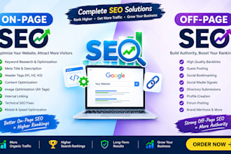 do complete on page and off page SEO for google