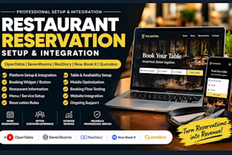 setup restaurant reservation with opentable sevenrooms resdiary quandoo website