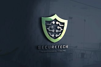 design crypto, cyber security, software, tech, technology logo