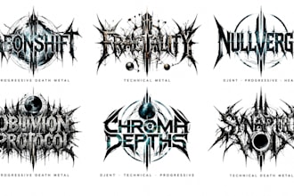 design progressive death metal, djent and technical metal logo