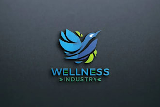 design health and fitness, yoga, meditation and wellness logo