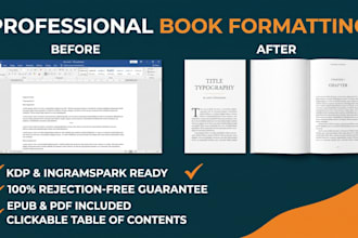 format kindle ebook, paperback, and hardcover for kdp and ingram spark