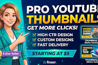 design catchy youtube thumbnail