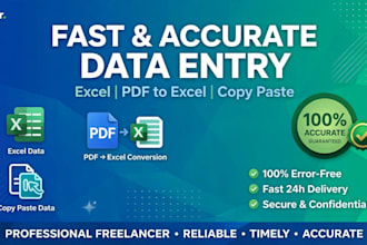 do accurate data entry and typing work