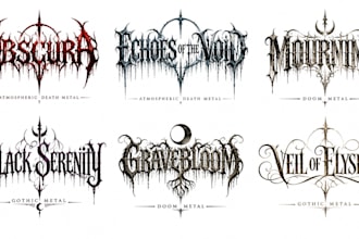 design atmospheric death metal, doom and gothic metal logo