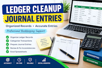 organize ledger records and prepare journal entries