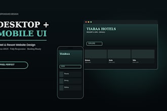 luxury hospitality website UI design