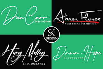 design signature, cursive, handwriting logo