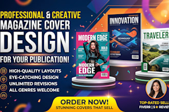 design professional magazine pages, layouts and covers