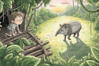 do children story book illustration and draw children book cover