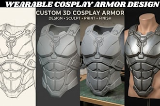 design wearable 3d cosplay creation 3d cosplay model 3d cosplay armor printing