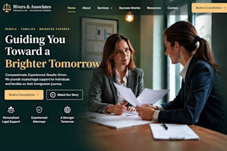 build wix immigration lawyer website, law firm attorney, notary legal website