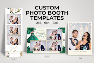 design custom photo booth templates and 360 overlays