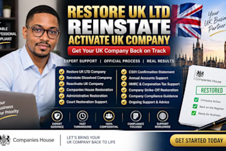 restore uk ltd, reinstate, activate uk company