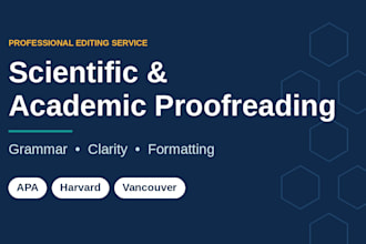 professionally proofread and edit scientific documents