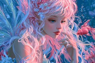 create fantasy fairy tale illustrations for you