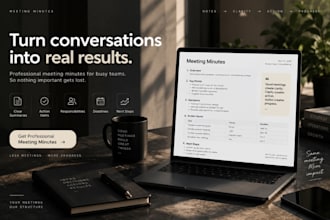 create professional meeting minutes from audio video notes