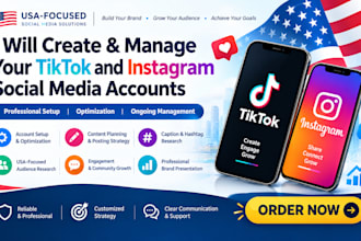 create USA tiktok account, USA instagram account, tiktok USA instagram account