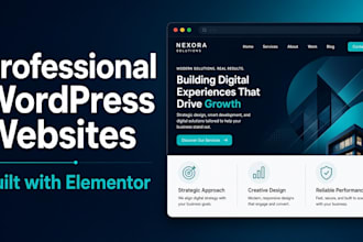 design a professional wordpress site with elementor