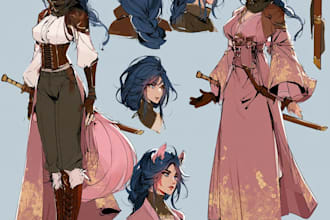 design character sheet or reference sheet for your character
