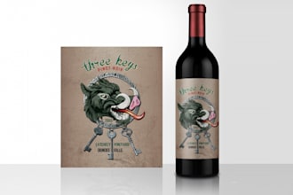 design a masculine and serious label logo for your company