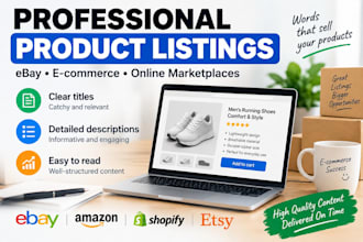 write professional product listings for online marketplaces