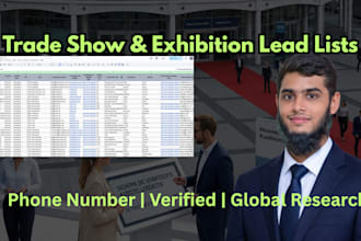 research and build verified trade shows, trade fair exhibition leads