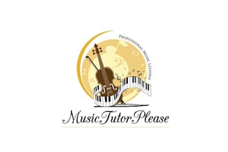 make professional logo for piano violin and music theory